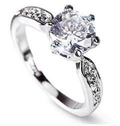 Six-claw Diamond Ring