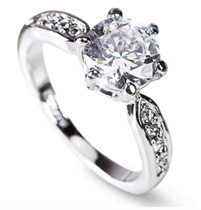 Six-claw Diamond Ring