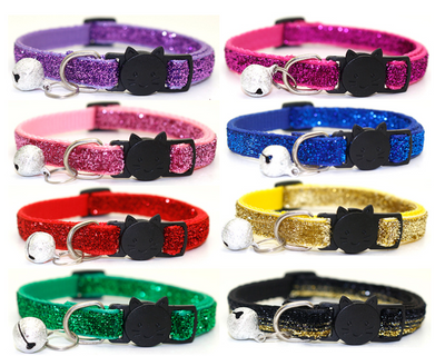 Adjustable Colorful Cat Collar with Bell